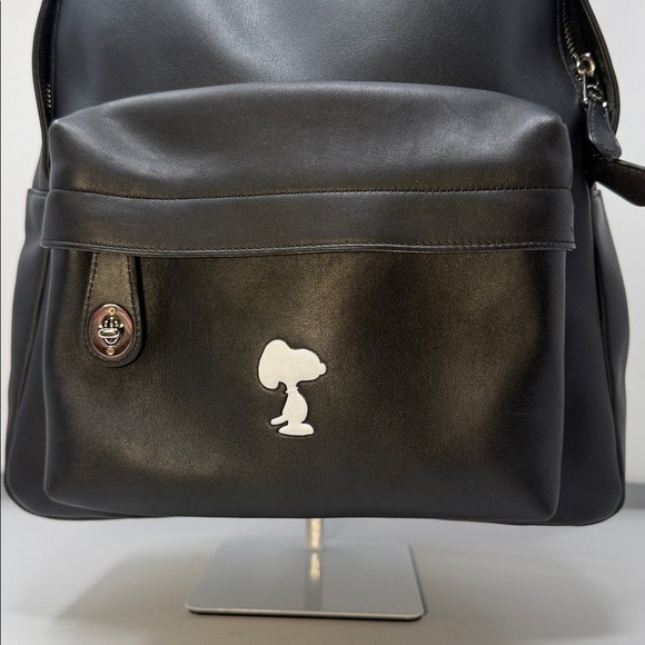 Coach Snoopy Limited Edition Black Leather Backpack - Picture 17 of 17